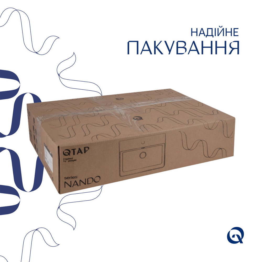Комплект Qtap Nando LT: Раковина подвесная прямоугольная 610х420х140 мм White + Донный клапан PU02O Киев - изображение 12