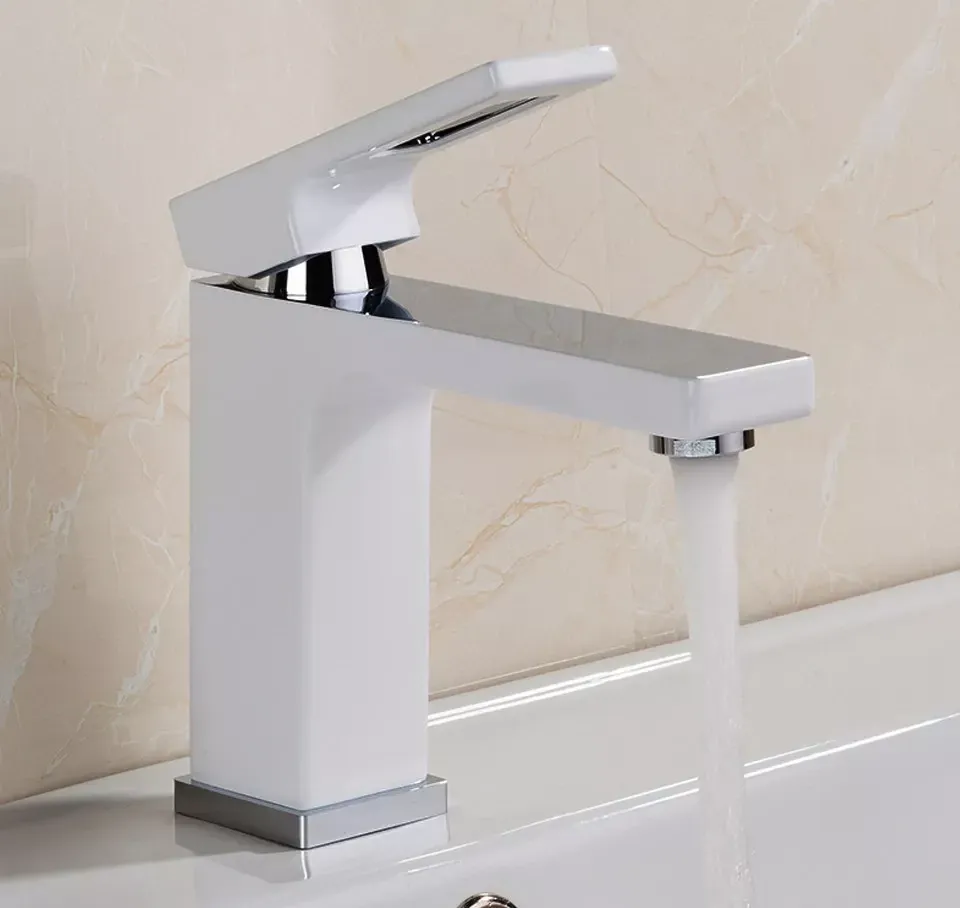 Змішувач для умивальника GAPPO G1017-8 білий/хром Київ - фото 2