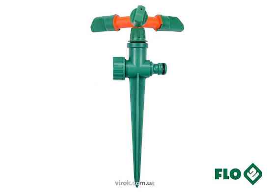 Зрошувач обертовий 3-сторонній FLO на кілку, до шлангу 1/2", ABS-пластик [12/48] Одеса