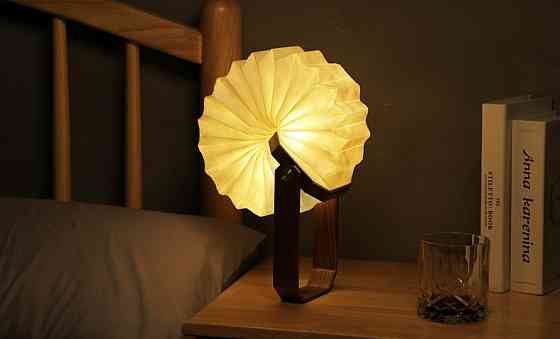 Світильник на акумуляторі Gingko Smart Origami Lamp, натуральний горіх | G033WT Рівне