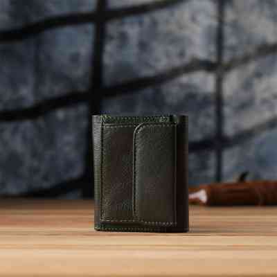 Гаманець ST Leather З натуральної шкіри Зелений (23083) Вінниця