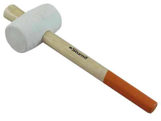 Киянка біла гума з дерев'яною ручкою (450 г) Sturm 1120502 (читайте опис) Рівне