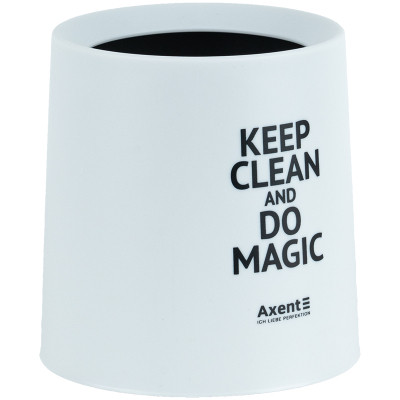 Кошик для паперів Axent Настільний контейнер для сміття, круглий, білий (2131-21-A) Вінниця - фото 2