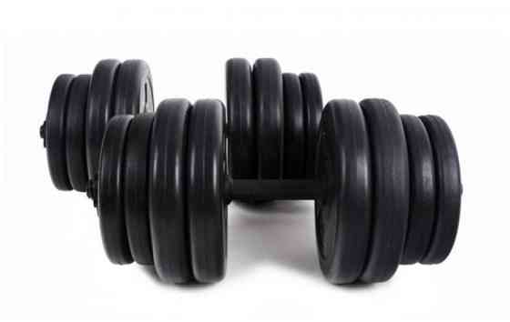 Штанга наборная  + W-образный гриф с гантелями на 120 кг Гантели, гири, штанги и диски ударостойкий пластик Киев