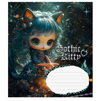Зошит Школярик Gothic cats 12 аркушів лінія (012-3531L) Вінниця