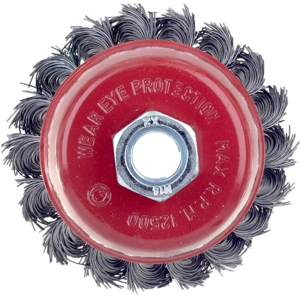 Чашеобразная проволочная щетка Ø85 мм M14×2 мм (стальная витая) SIGMA (9026081) Ровно - изображение 6