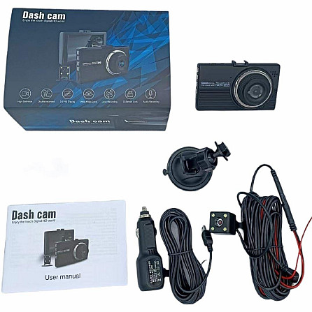 Автомобильный видеорегистратор DVR T706 (2 камеры) 1080P экран 3.5 дюйма Винница - изображение 4
