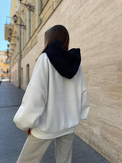 Женский стильный теплый свитшот тринитка на флисе (очень качественная)+трикотаж «Баранчик» Одесса - изображение 2