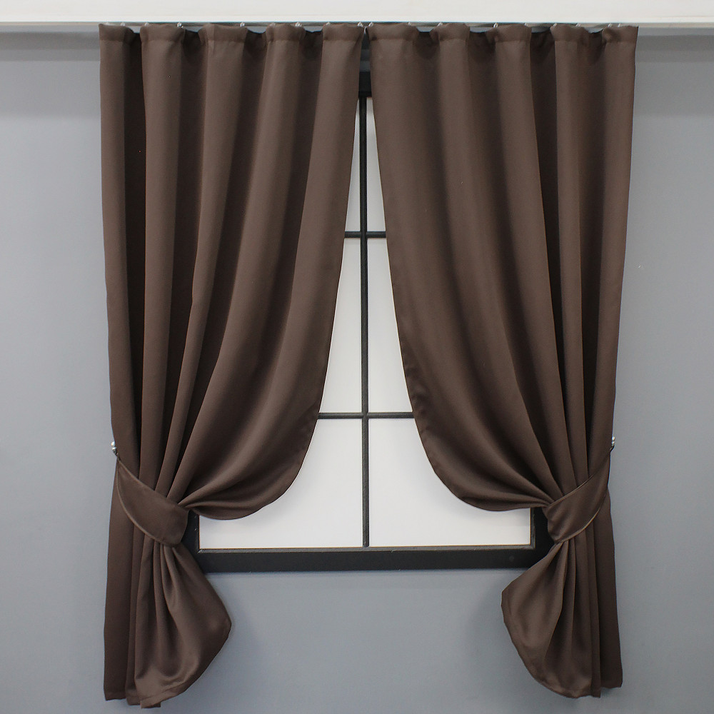 Комплект готовых штор VR-Textil Bagema Rvs № 1243ш Коричневый 130х170 см 2 шт (35-0231) Киев - изображение 1