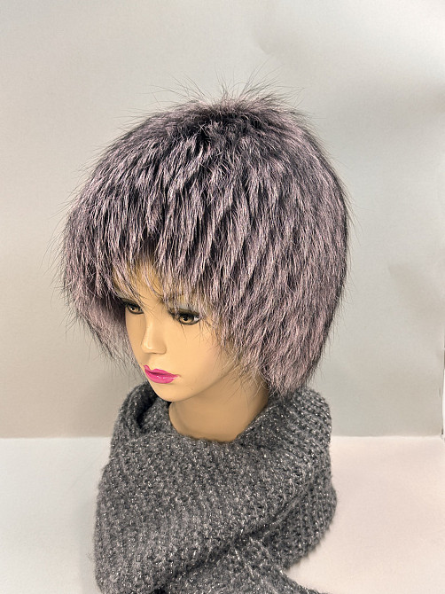 Меховая шапка женская Ангелина Пудровый Харьков - изображение 5