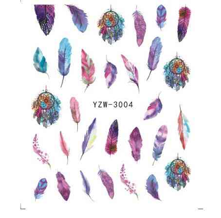 Наклейки для нігтів "Пір'ячко" YZW-3004 Київ