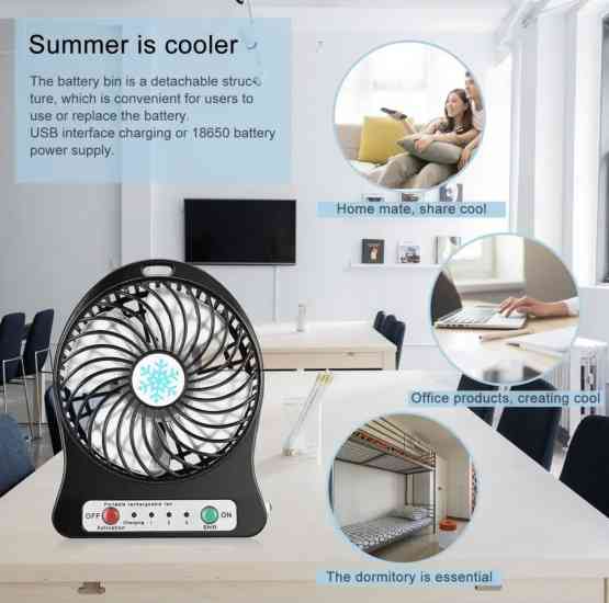 Портативний usb міні-вентилятор ( Чорний) Вінниця