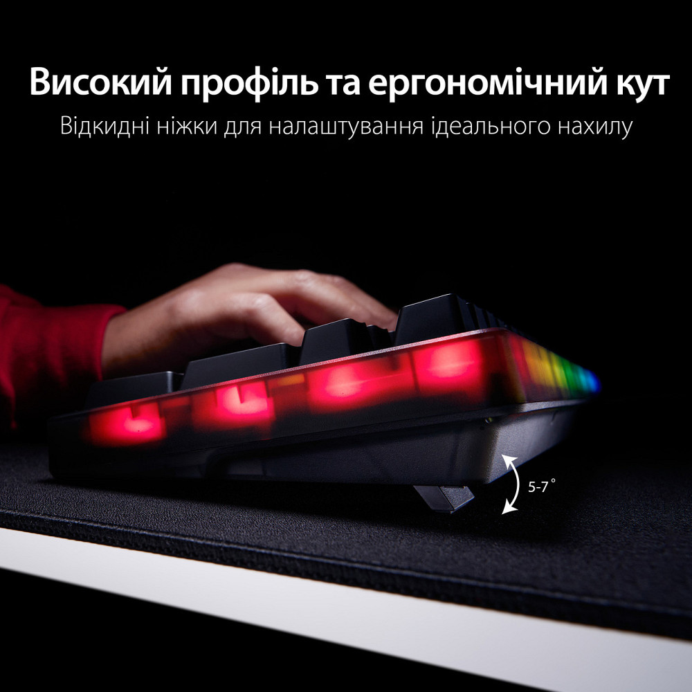 Клавіатура HyperX Origins 2 1800 HX Red USB Black (B4QS4AA) ( 22489 ) Харків - фото 15