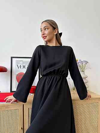 Женское романтическое платье с открытой спиной Черный Одесса