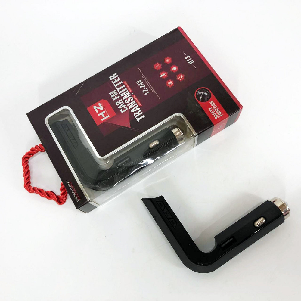 Трансмітер з зарядкою для телефону від прикурювача HZ H13 LCD AUX/USB, Якісний модулятор для автомобіля MU-27 Львів - фото 13