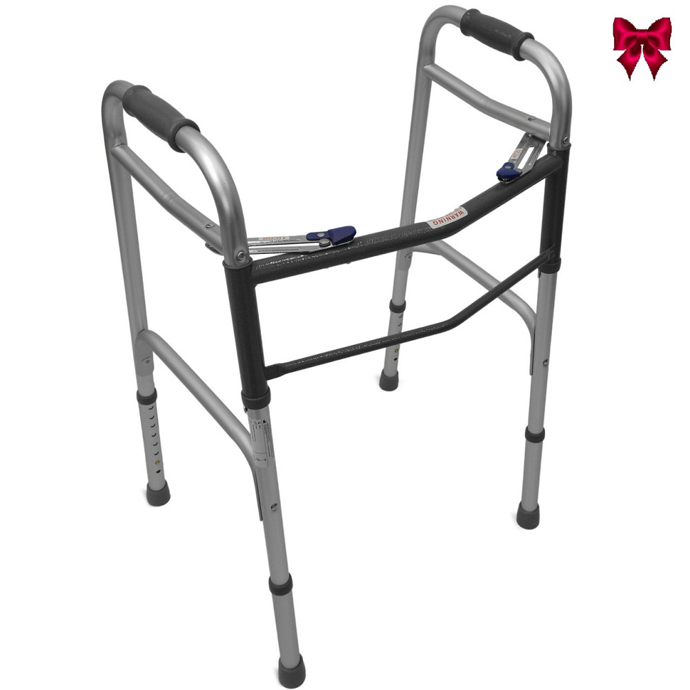 Ходунки складані з двома кнопками, сталеві Doctor Life 12850/ST Дніпро - фото 1