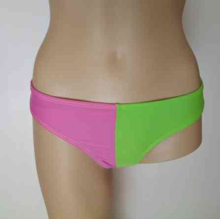 Плавки до купальника бразиліана салатово-рожевий Київ