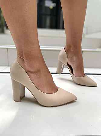 Туфлі жіночі TRASTA бежеві еко-шкіра каблук 8 см 36 р. ( -3) Коломия