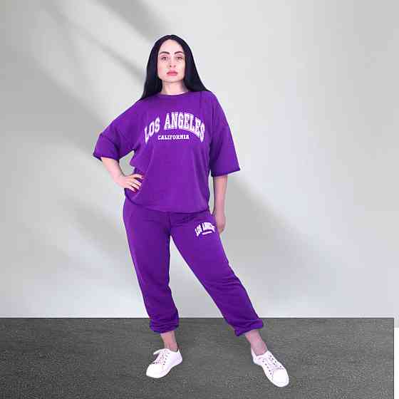 Спортивный летний костюм женский Фиолетовый XL-2XL Харьков