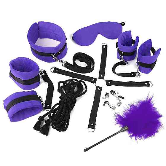 BDSM-набір Art of Sex – Soft Touch BDSM Set, фіолетовий, 9 предметів Sex Aura Київ