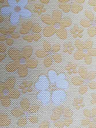 Шпалери вінілові на флізеліні AdaWall Ada Kids метрові дитячі для дівчинки квіточки на яскраво жовтому Київ