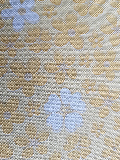 Шпалери вінілові на флізеліні AdaWall Ada Kids метрові дитячі для дівчинки квіточки на яскраво жовтому Київ - фото 4