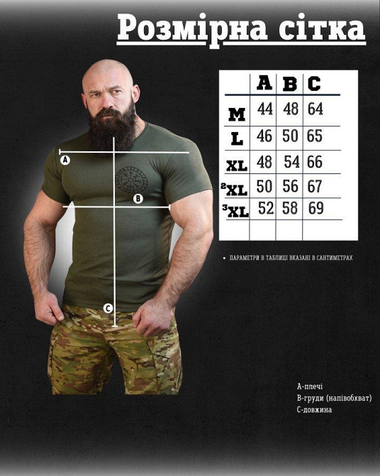 Тактическая потоотводящая футболка SABUR РУНЫ ОЛИВА  ВТ6563 Одесса - изображение 16