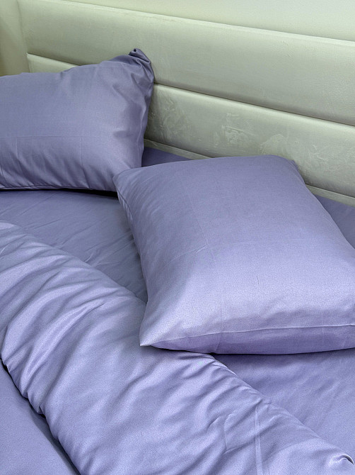 Ecotton Комплект постільної білизни Ecotton Євро 210х220 см однотонний фіолетовий Nid Purple Киев - изображение 3
