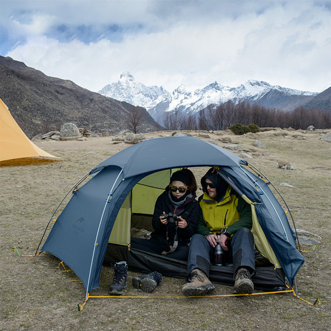 Намет двомісний зі сферичним куполом Naturehike Cloud Peak 2 NH19K240-Y, 15D, темно-синій Київ - фото 7
