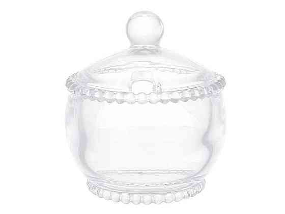 Цукорниця скляна прозора Bauble 10х11см ТМ BONADI Київ