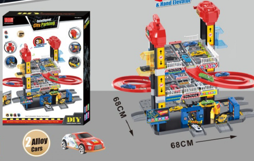 Гараж 3 поверхи 2 ліфти звук світло 2 машинки в комплекті 54 x 40,5 x 15 см (A333-241A) Чернігів - фото 1