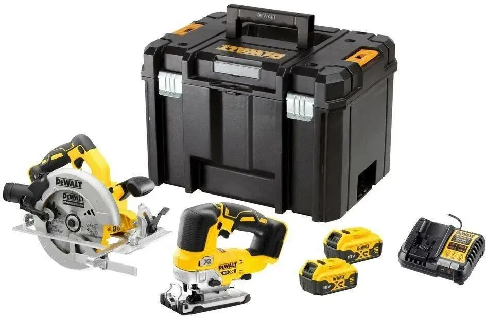DeWalt DCK2012P2T-QW akumulatorowy 2-narzędziowy zestaw Combo (DCS570 + DCS334) 18V 2x5,0Ah XR Li-Ion w walizce TSTAK Київ - фото 1