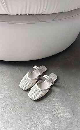 Olli Шльопанці жіночі класичні із закритим носком + сітка літні з натуральної шкіри OLLI Л-3-00 Коломия