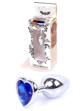 Анальна пробка - Jewellery Silver Heart PLUG- Dark Blue Sex Aura Київ