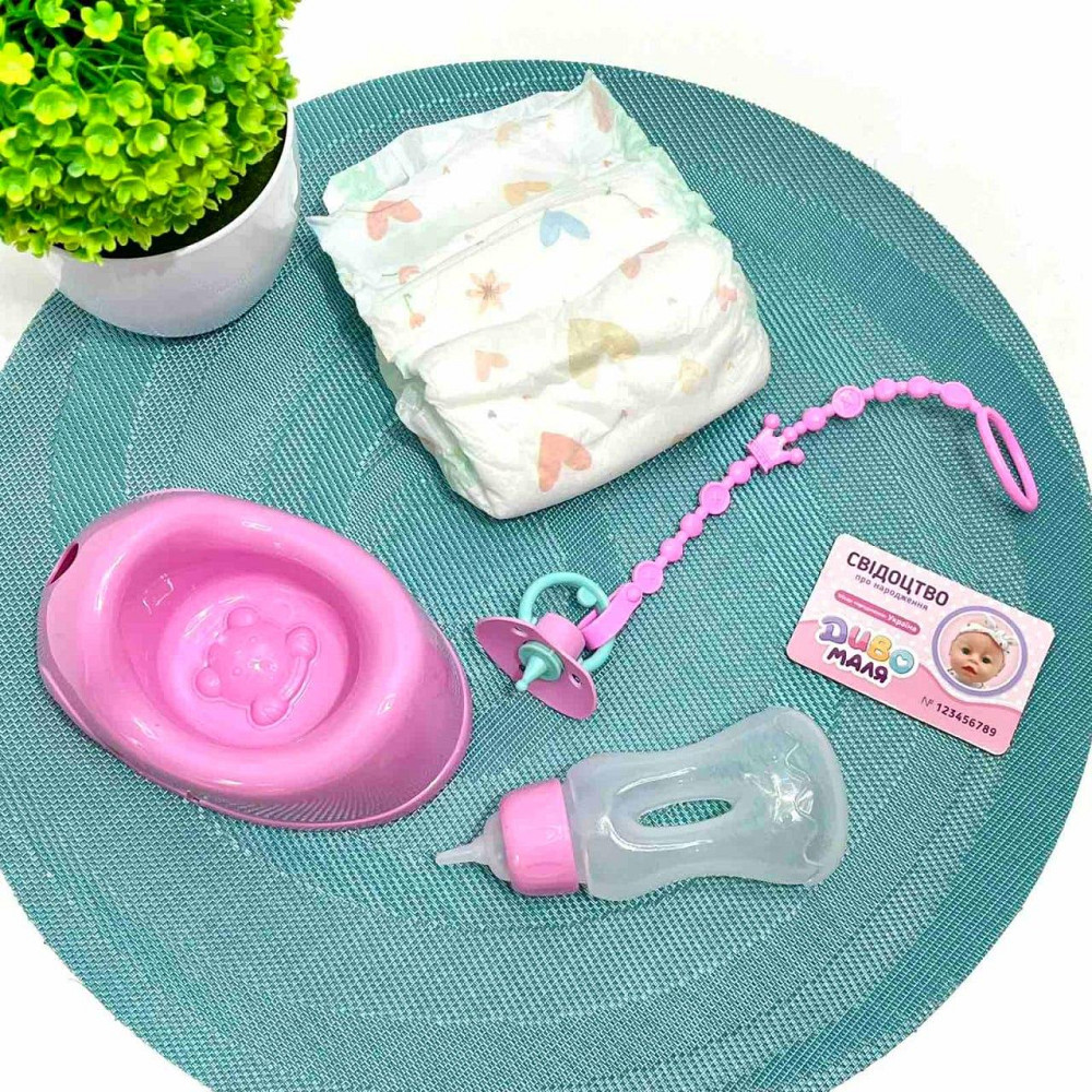 Пупс функціональний Чудо Малюк 7 функцій пляшечка соска горщик в комплекті 33см Вид 2 (YL2435A-A-B-I-DM) Чернигов - изображение 6