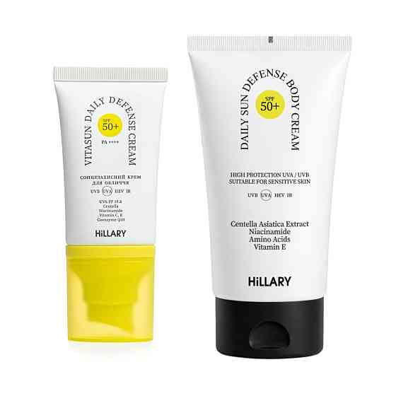 Набор для защиты кожи лица и тела от фотостарения SPF 50+ Hillary Face & Body Photoaging Defense Set Киев