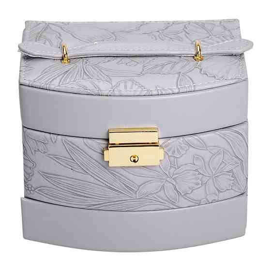 Скринька для прикрас з еко шкіри 3 яруси із замком органайзер для ювелірних виробів HP-5-23G Коломия