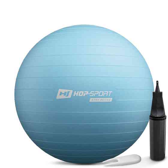 Фітбол Hop-Sport 65см блакитний + насос Київ