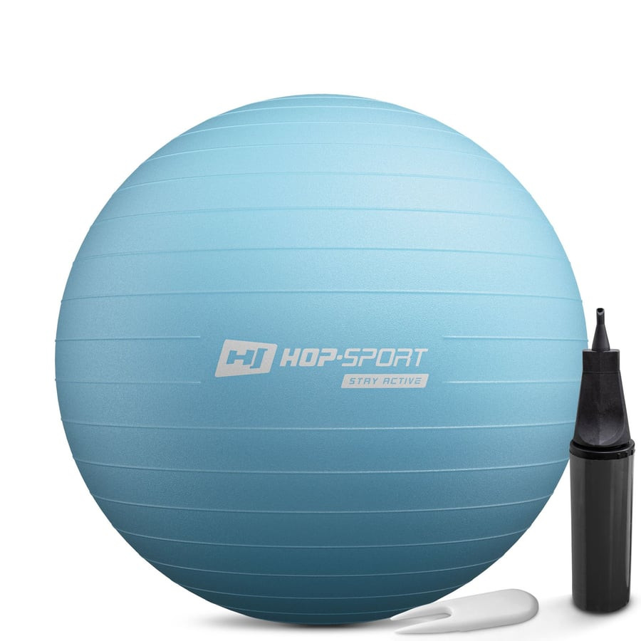 Фітбол Hop-Sport 65см блакитний + насос Київ - фото 1