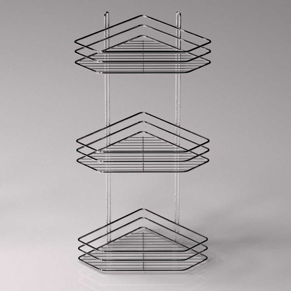 Полка угловая хром 3 ярусная Харьков - изображение 1