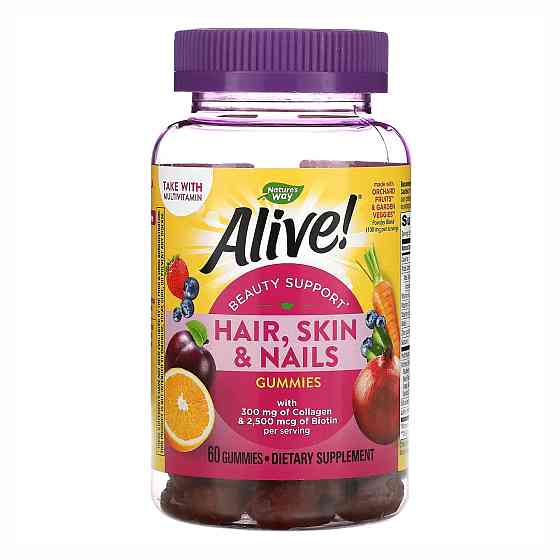 Hair, Skin and Nails with Collagen - 60 gummies Strawberry Луцк