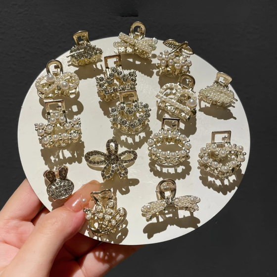 Набор заколок для волос 15 шт. комплект крабиков для малого бокового или заднего закалывания волос Каменец-Подольский