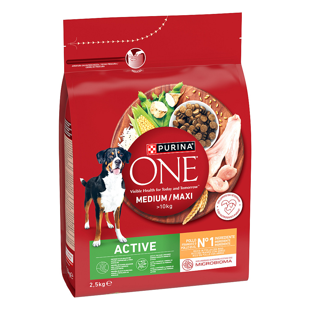 Сухой корм PURINA ONE MedMax Active для взрослых собак средних и крупных пород >10 кг с высокой активностью, курицей и рисом, 2.5 кг Киев - изображение 3