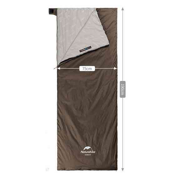 Спальник надлегкий Naturehike Summer LW180 NH21MSD09 лівий, (15°C), p-p M, коричневий Київ