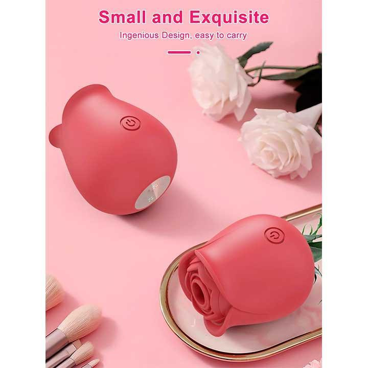 Кліторальний вакуумний вібратор Red Rose червоний Вінниця - фото 4