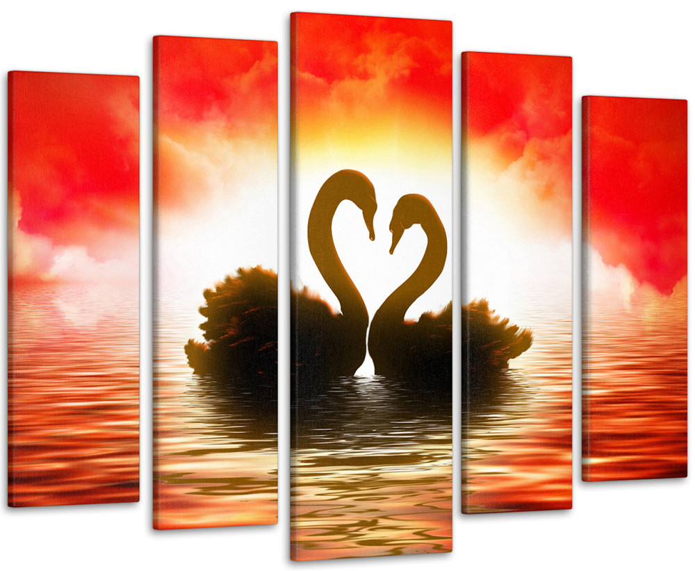 Модульная картина Лебеди Art-115_5 110x160 см Киев - изображение 1