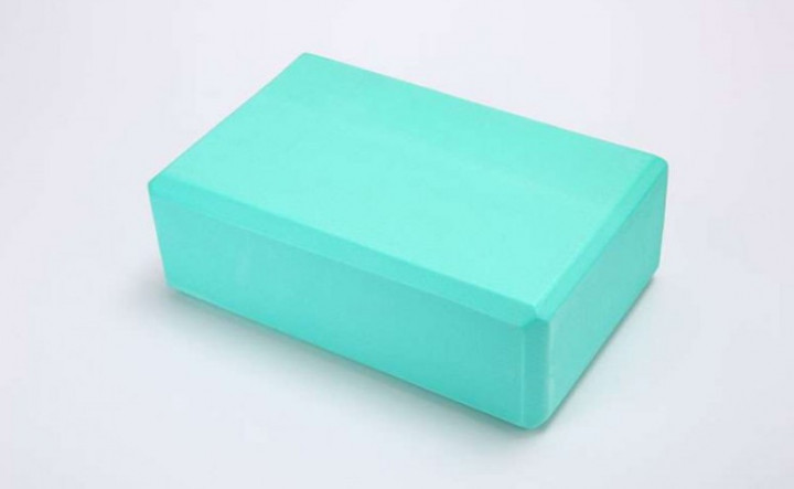 Блок для йоги, йога блок, кубик для фітнесу та розтяжки Profi бірюзовий Бровари - фото 1