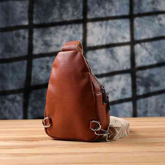 Женская кожаная сумка слинг Vintage 22938 Коричневый Киев