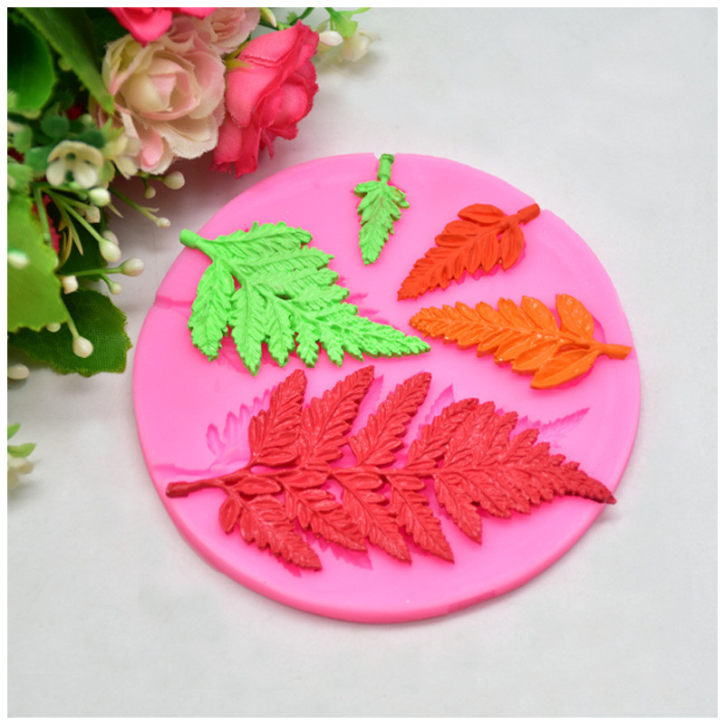 Молд кондитерский Листья папоротника 92 мм розовый Киев - изображение 6