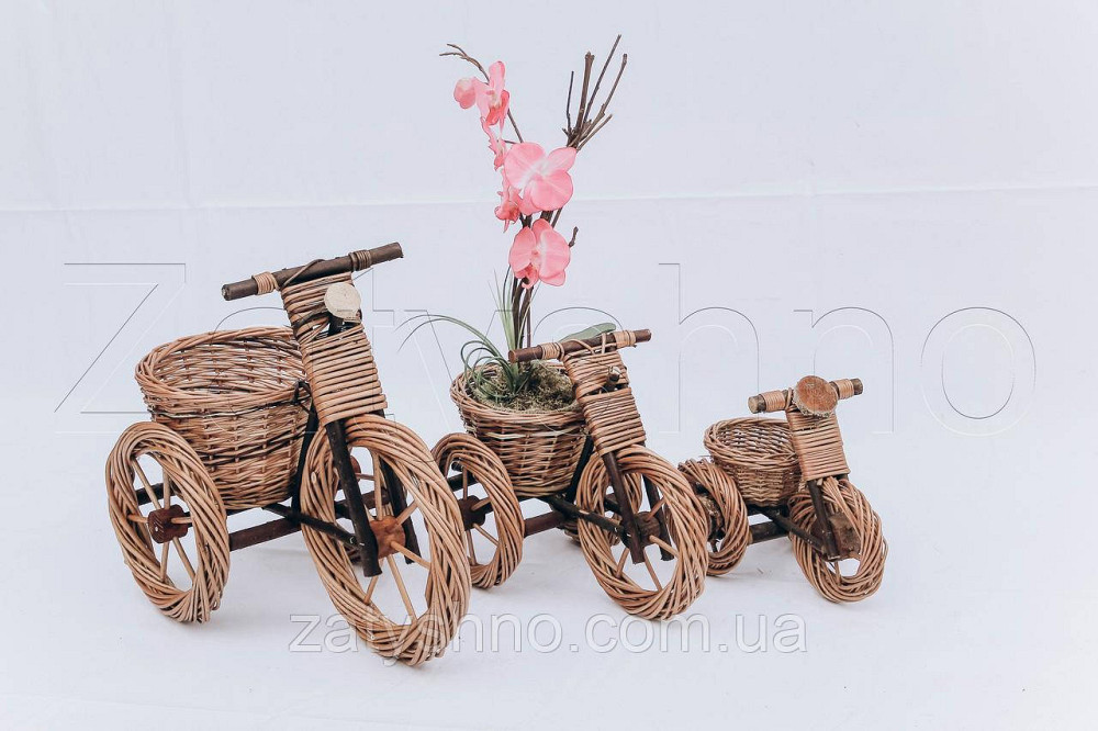 Кашпо под цветы плетеная трактор | подставка уличная под цветы велосипед | цветочная подставка на ул Киев - изображение 9